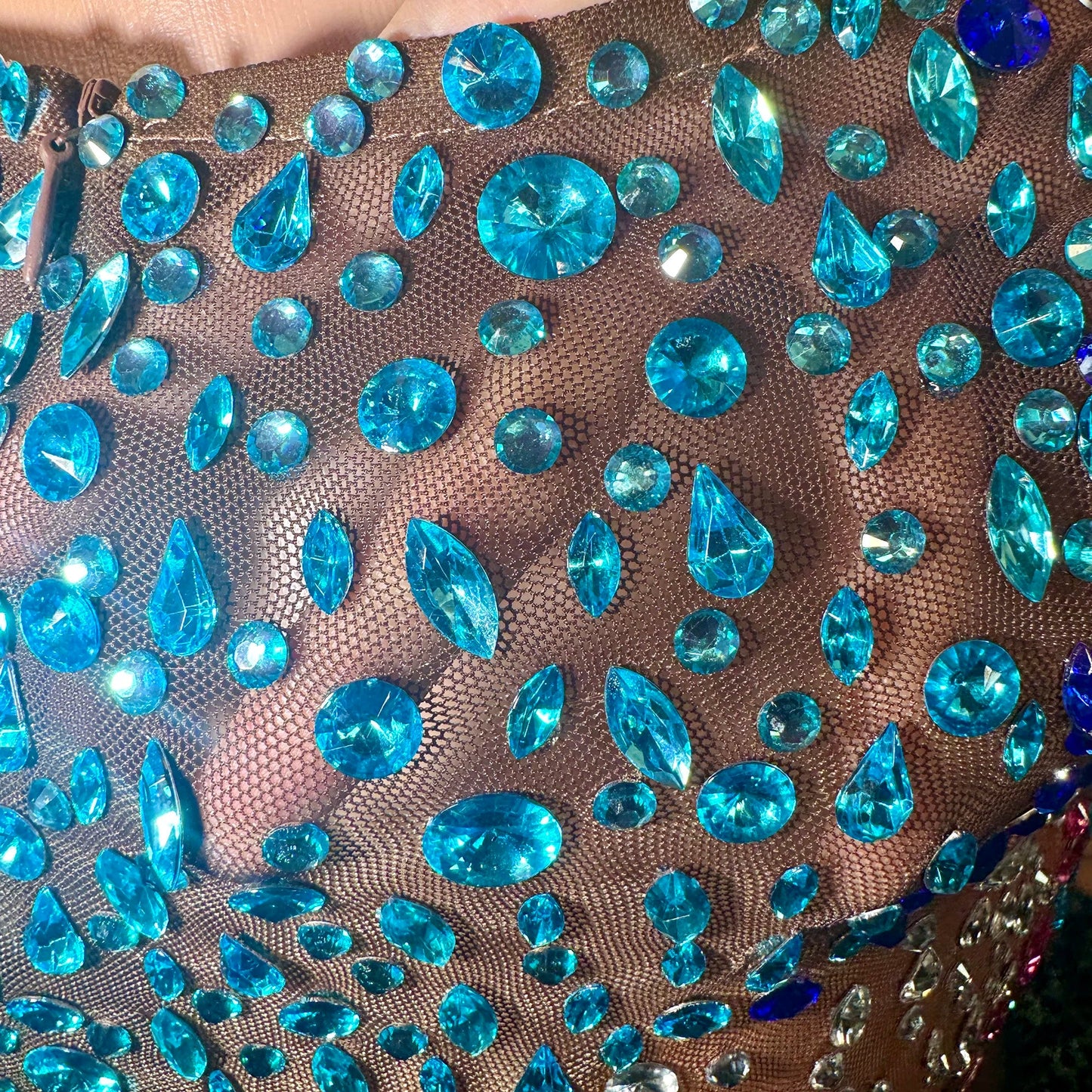 ZD Hot Selling Bodycon Mini Dress Rhinestone Backless Geometric Pattern Anti-Wrinkle Breathable Nightclub Beach Festivals Club