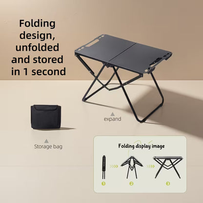 Portable folding picnic table—suitable for gardens, picnics, barbecues, and outdoor use.