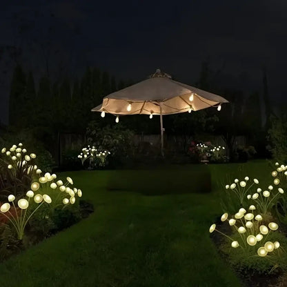 Solar-powered  LED jellyfish mushroom light, garden landscape light