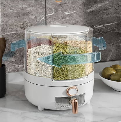 Reusable plastic grain storage containers—versatile kitchen essentials.