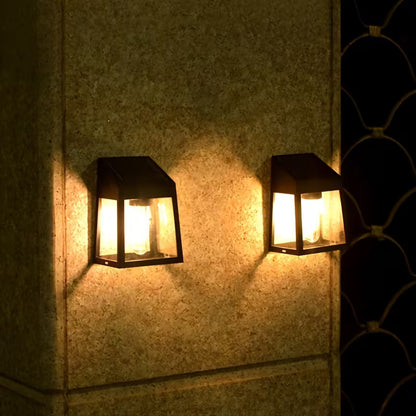 2-pack solar wall lights | Plaster wall lights, smart outdoor decoration