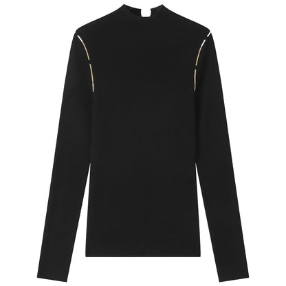 Clothing Women elegant pullover sweaters solid color slim fit warm cozy half high collar mujer jumpers