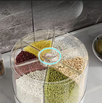 Reusable plastic grain storage containers—versatile kitchen essentials.