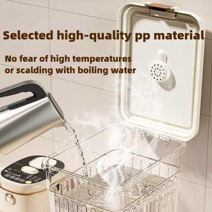 Sealed rice container – available in various capacities (11/22/33 lbs), moisture-proof food storage container.